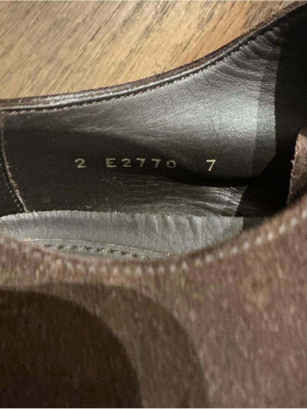 authentic Prada brown suede lace up shoe - Picture 5 of 7